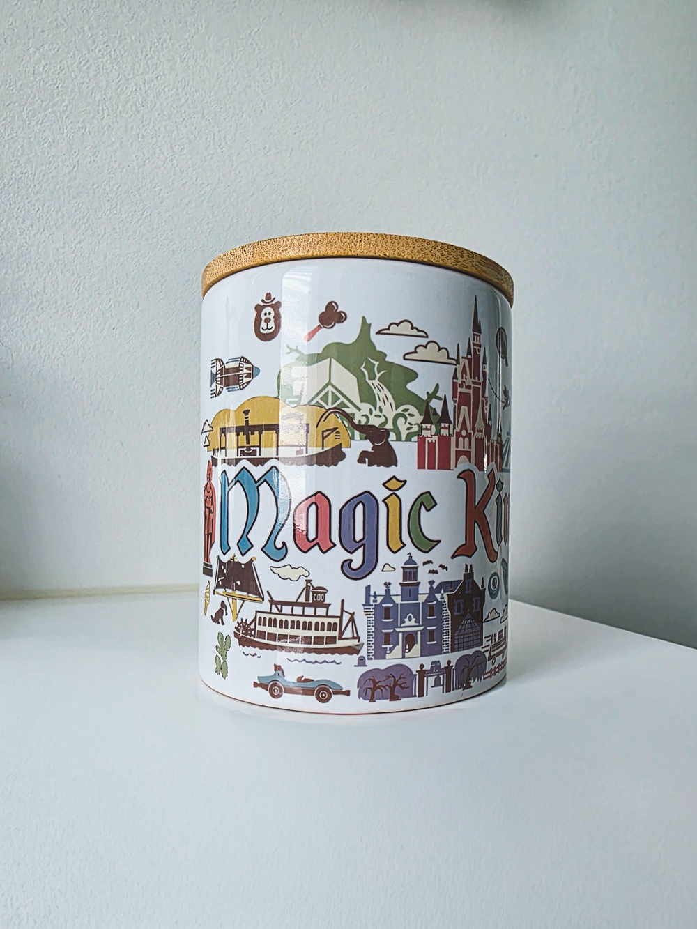 Magic Kingdom Themed Ceramic Canister - Multicolor